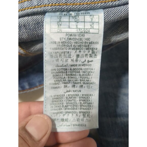 Guess Small Dillon Distressed Ripped Denim Blue Jean Jacket Medium Wash Adult - Picture 13 of 14